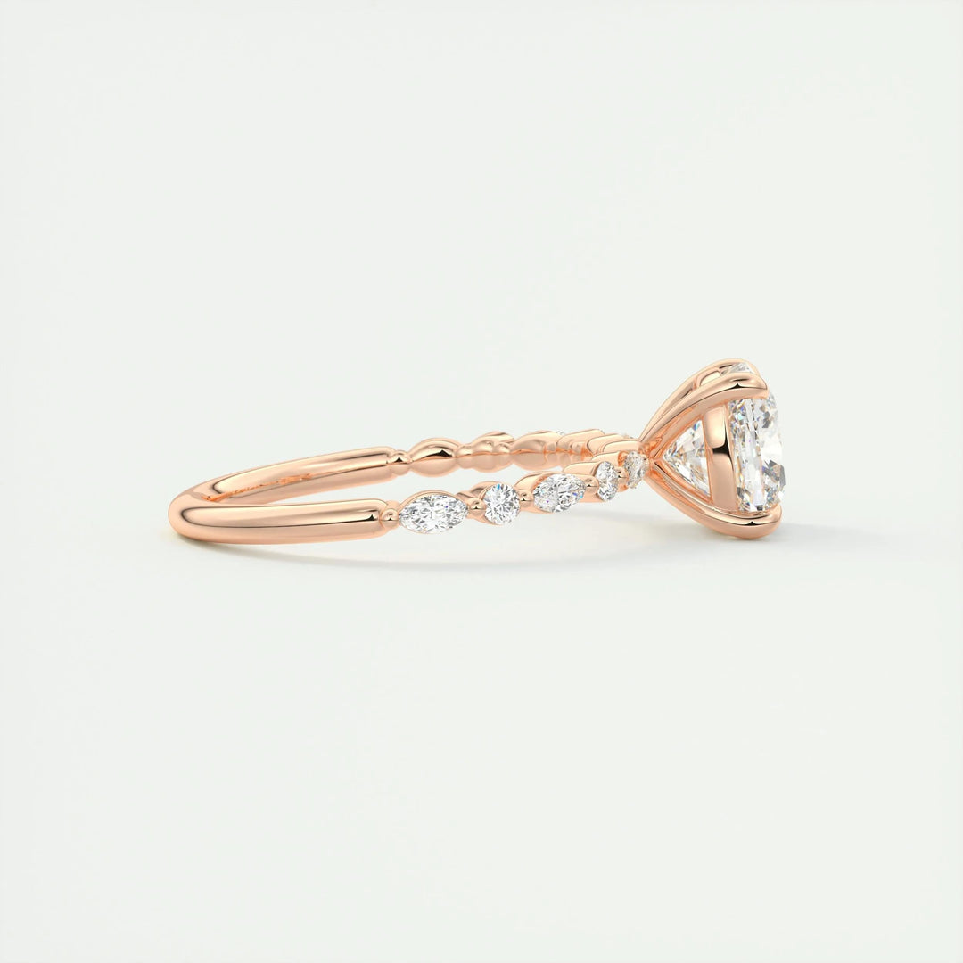 2ct Cushion F- VS1 Lab Grown Diamond Engagement Ring
