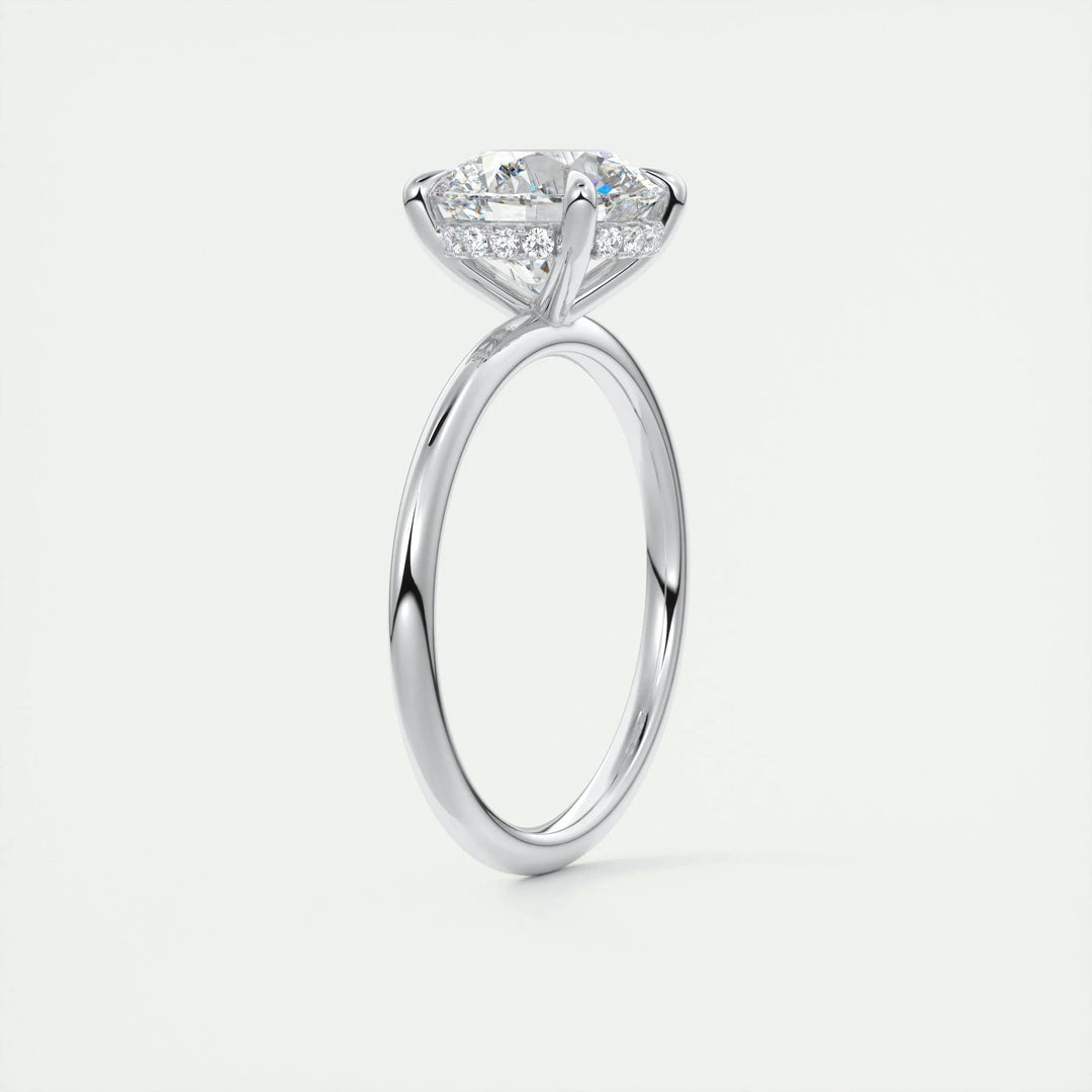 2ct Round F - VS1 Lab Grown Diamond Hidden Halo Engagement Ring - Doozy Diamonds