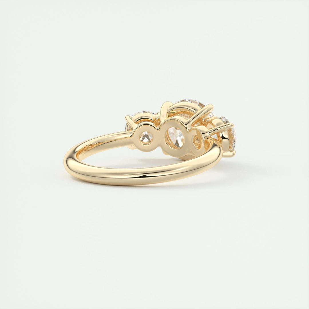 2ct Round Cut Three Stone F - VS1 Diamond Lab Grown Engagement Ring - Doozy Diamonds