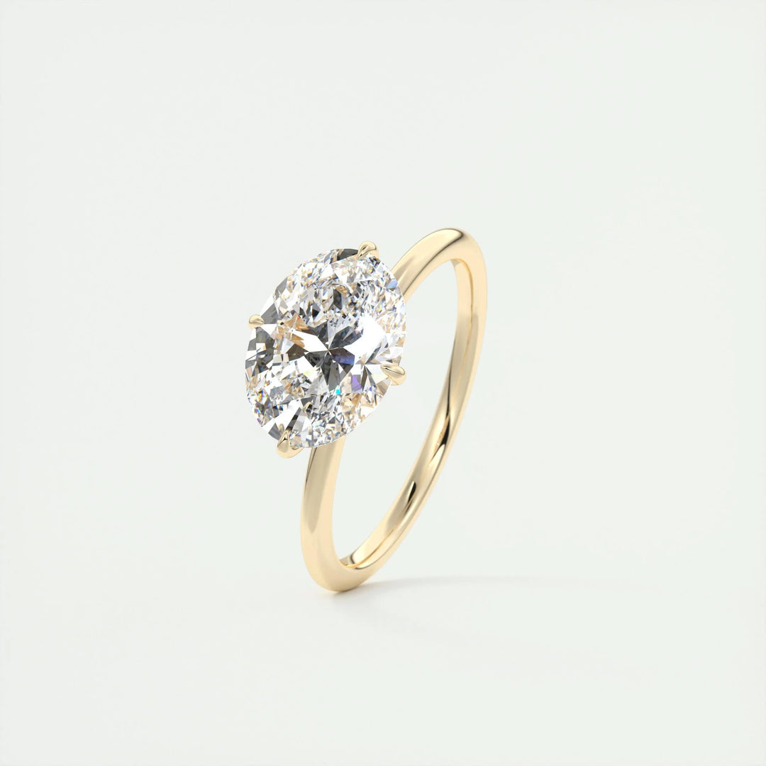 2ct Oval Hidden Halo F - VS1 Lab Grown Diamond Engagement Ring - Doozy Diamonds
