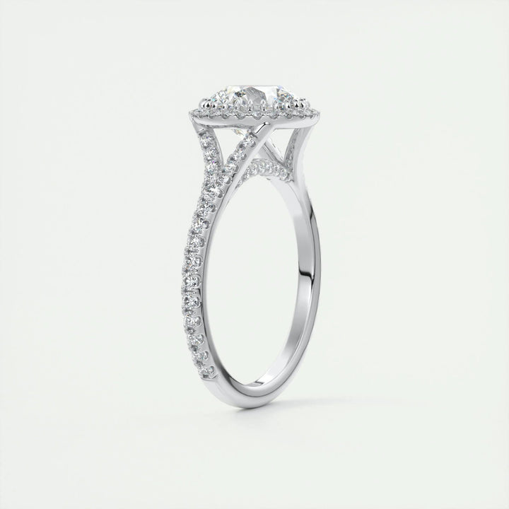2ct Round Cut Halo F - VS1 Lab Grown Diamond Engagement Ring - Doozy Diamonds
