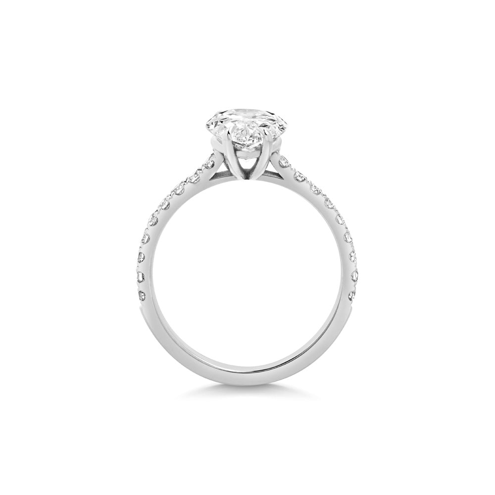 pear pave ring for wedding proposal,