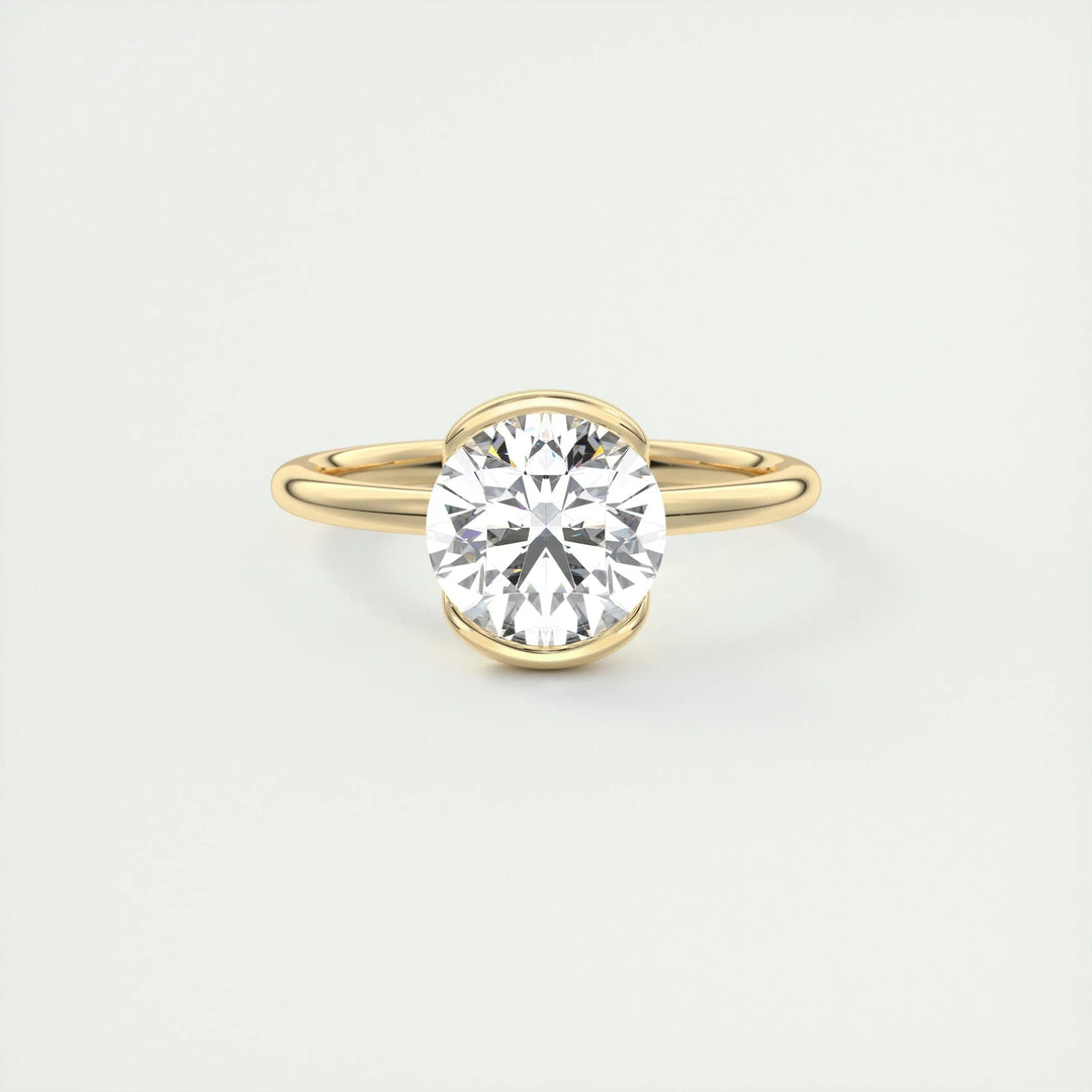 2ct Round Cut F - VS1 Lab Grown Diamond Solitaire Engagement Ring - Doozy Diamonds