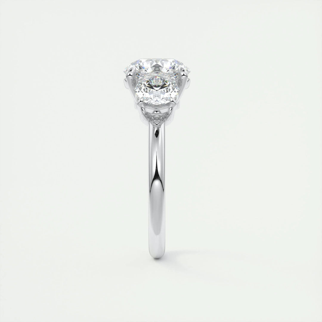 2ct Round Cut Three Stone F - VS1 Diamond Lab Grown Engagement Ring - Doozy Diamonds