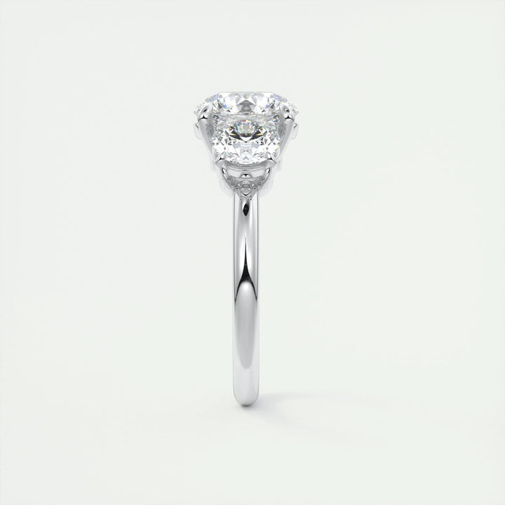 2ct Round Cut Three Stone F - VS1 Diamond Lab Grown Engagement Ring - Doozy Diamonds