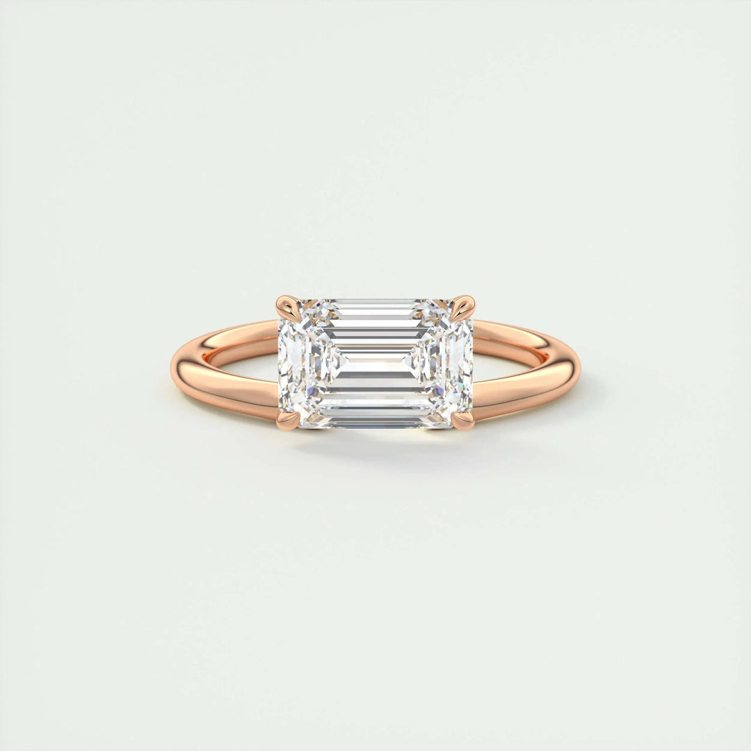 2ct Emerald Cut F - VS1 Lab Grown Diamond Solitaire Engagement Ring - Doozy Diamonds