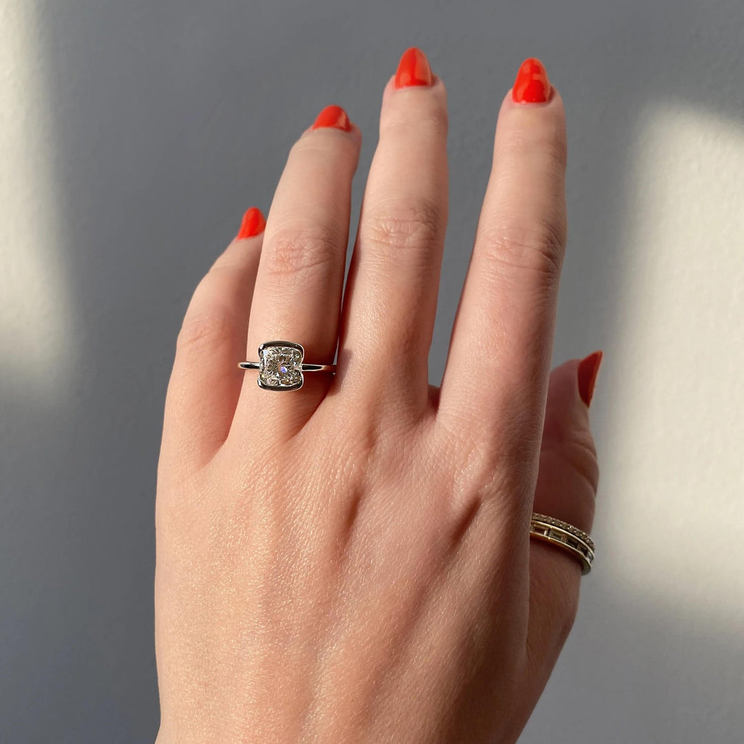 luxury handcrafted engagement ring, premium solitaire