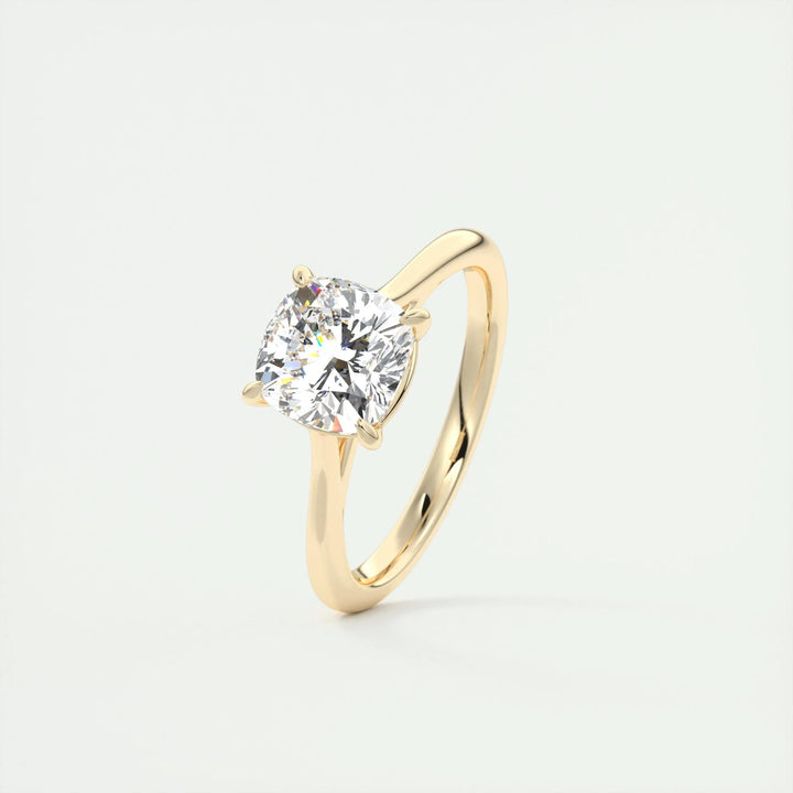 2ct Cushion F- VS1 Lab Grown Diamond Solitaire Engagement Ring