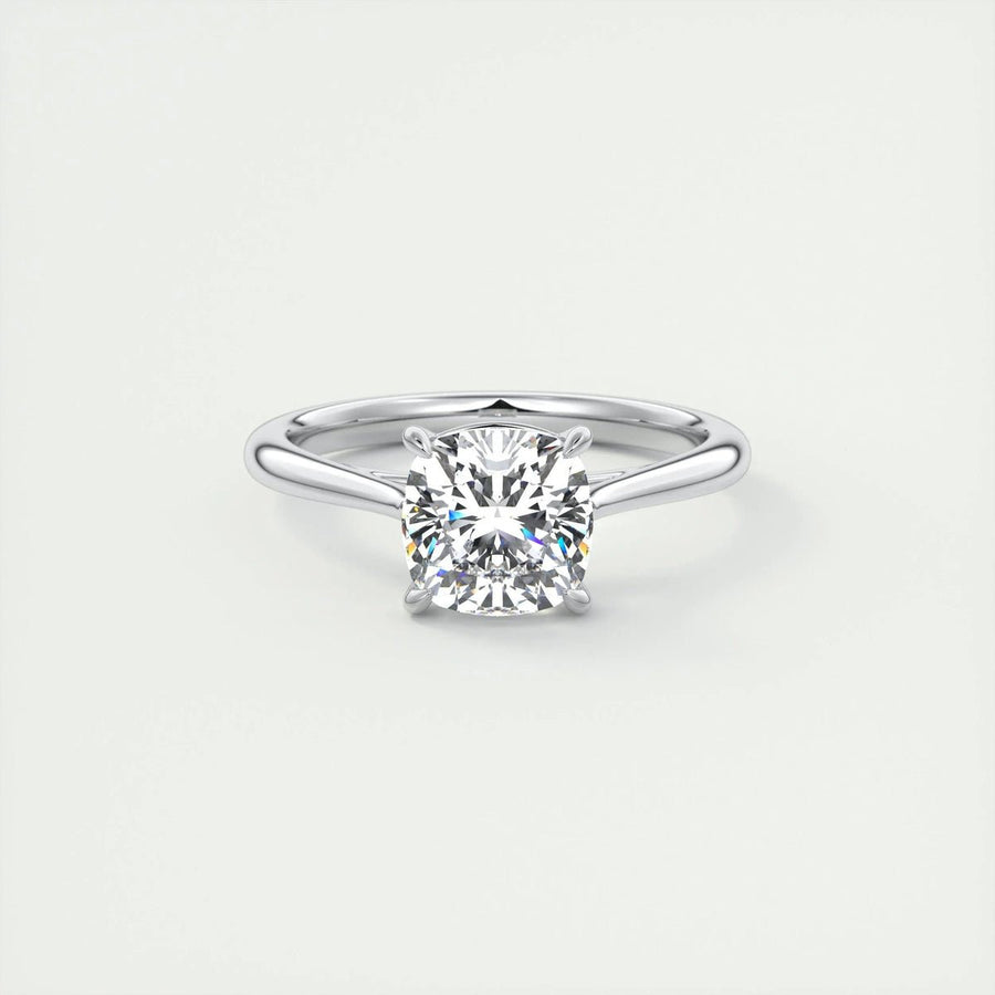 2ct Cushion F- VS1 Lab Grown Diamond Solitaire Engagement Ring