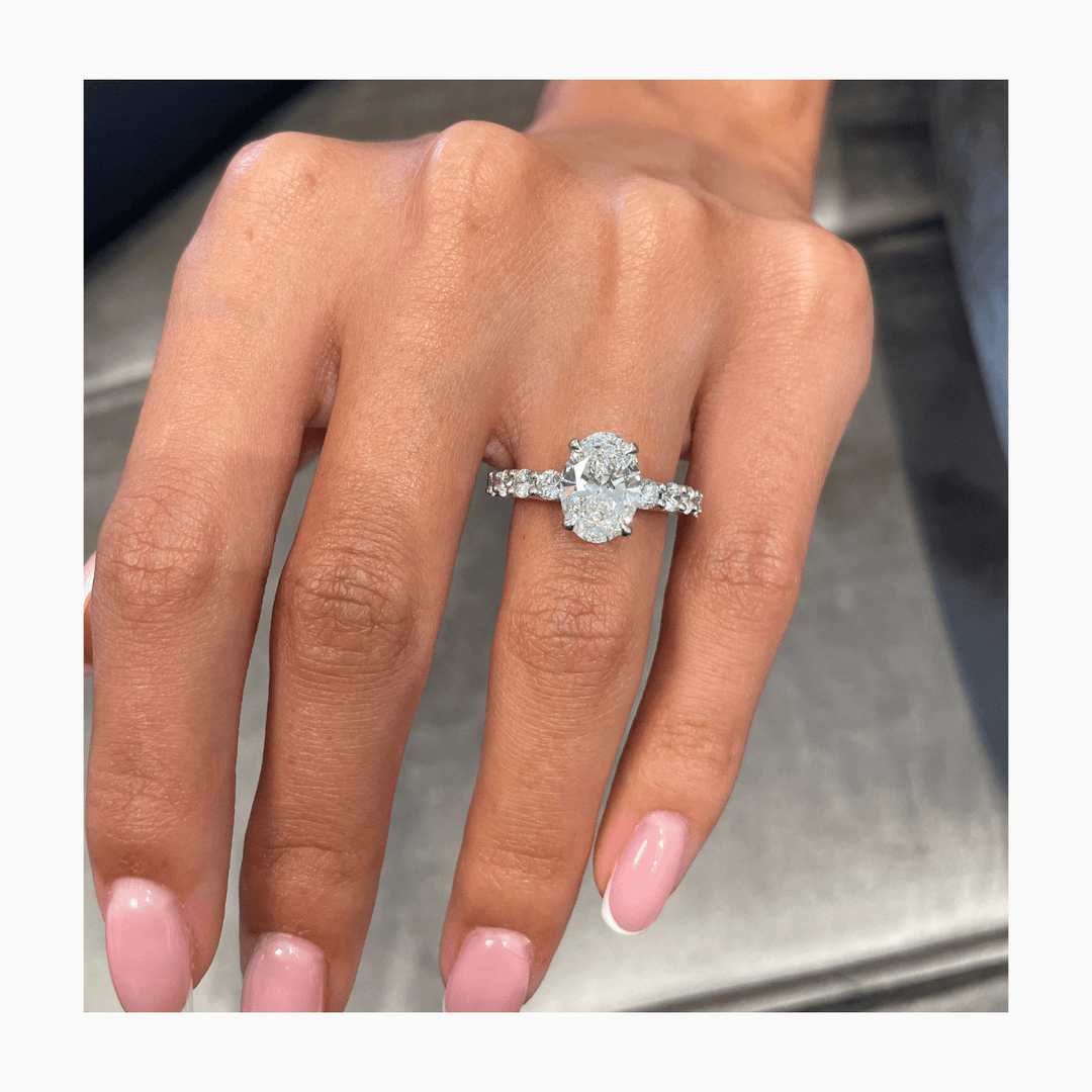 proposal ring, oval diamond