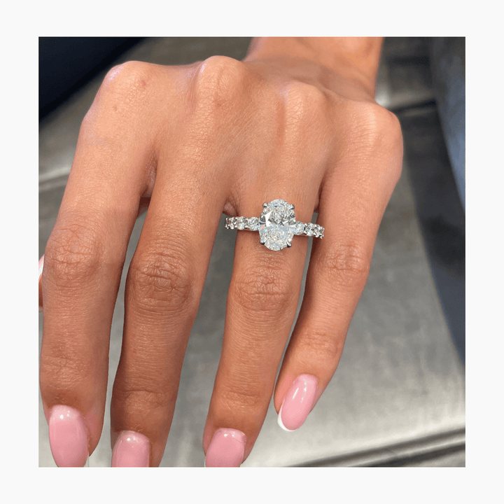 proposal ring, oval diamond