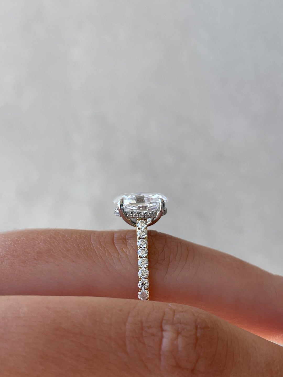 oval diamond keepsake ring,