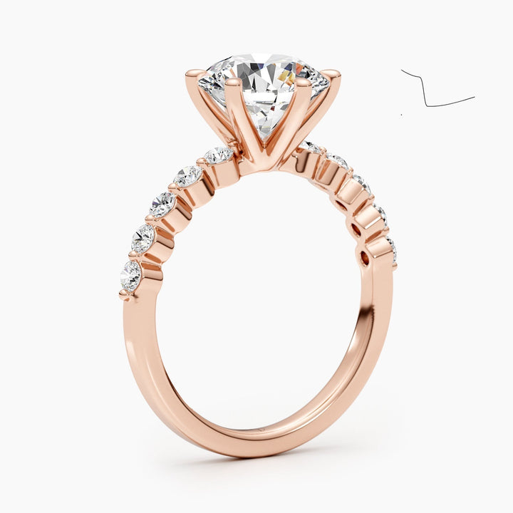 iconic round engagement ring,