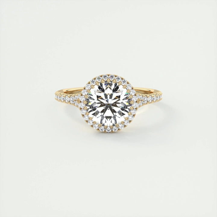 2ct Round Cut Halo F - VS1 Lab Grown Diamond Engagement Ring - Doozy Diamonds