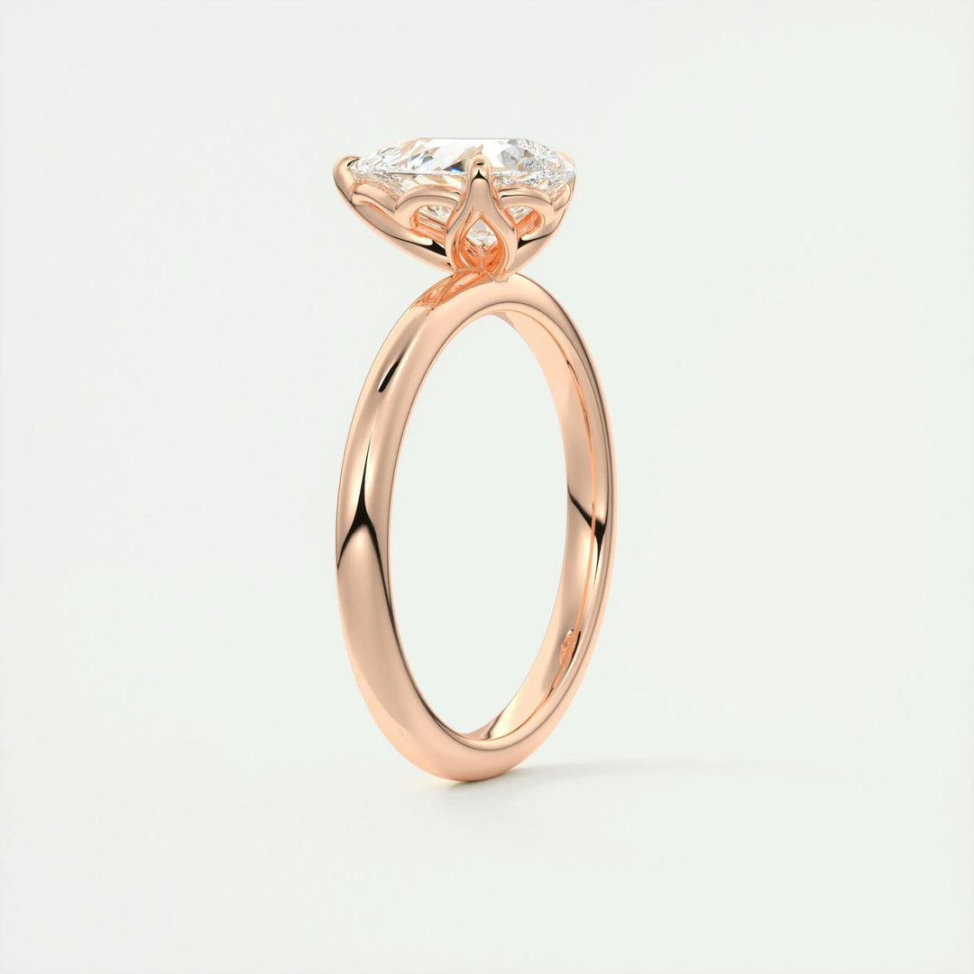 2ct Pear F - VS1 Diamond Solitaire Engagement Ring - Doozy Diamonds