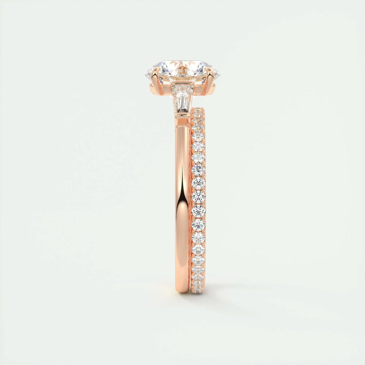 2ct Round F - VS1 Lab Grown Diamond Three Stones Engagement Ring - Doozy Diamonds