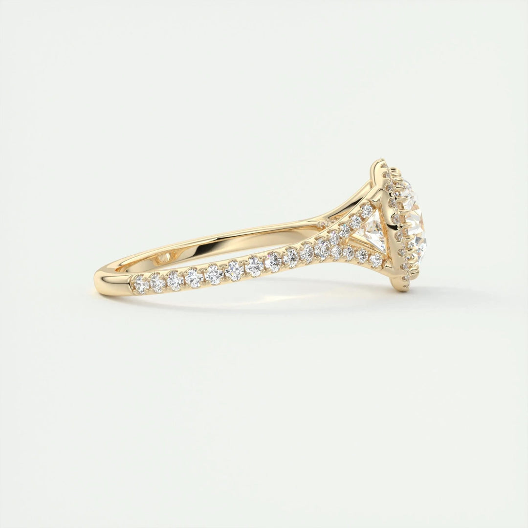 2ct Round Cut Halo F - VS1 Lab Grown Diamond Engagement Ring - Doozy Diamonds