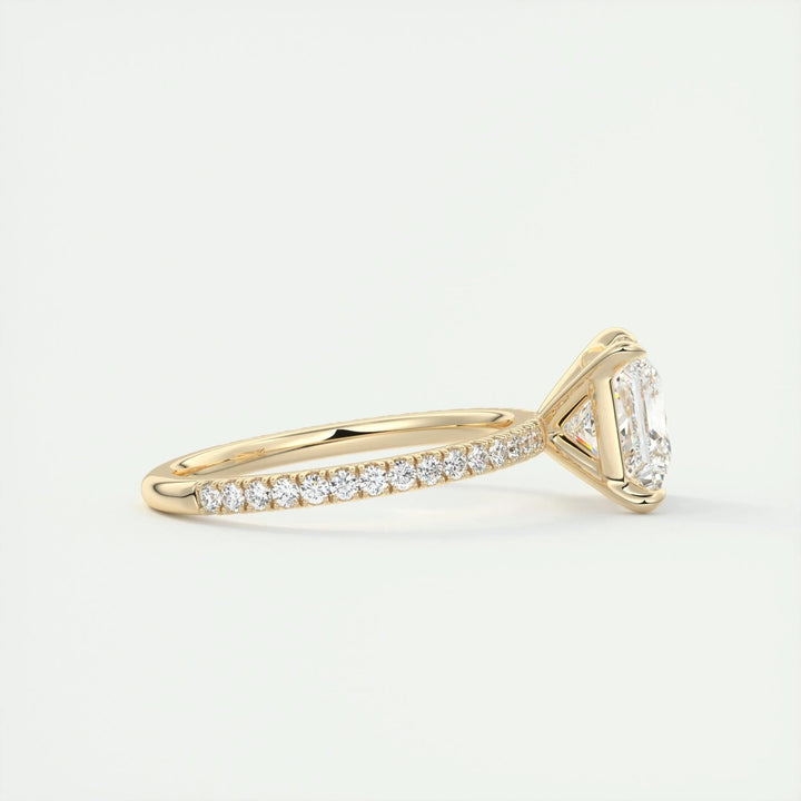 2ct Princess F - VS1 Lab Grown Diamond Pave Engagement Ring - Doozy Diamonds