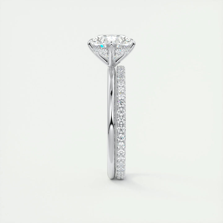 2ct Oval Hidden Halo F - VS1 Lab Grown Diamond Engagement Ring - Doozy Diamonds
