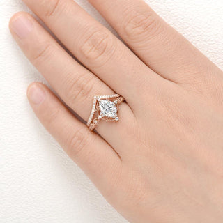 2.31tcw Oval Moissanite Vintage Style Engagement Ring Bridal Set