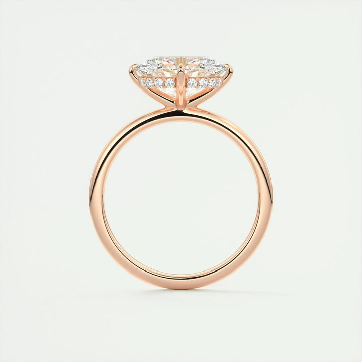 2ct Oval Hidden Halo F - VS1 Lab Grown Diamond Engagement Ring - Doozy Diamonds