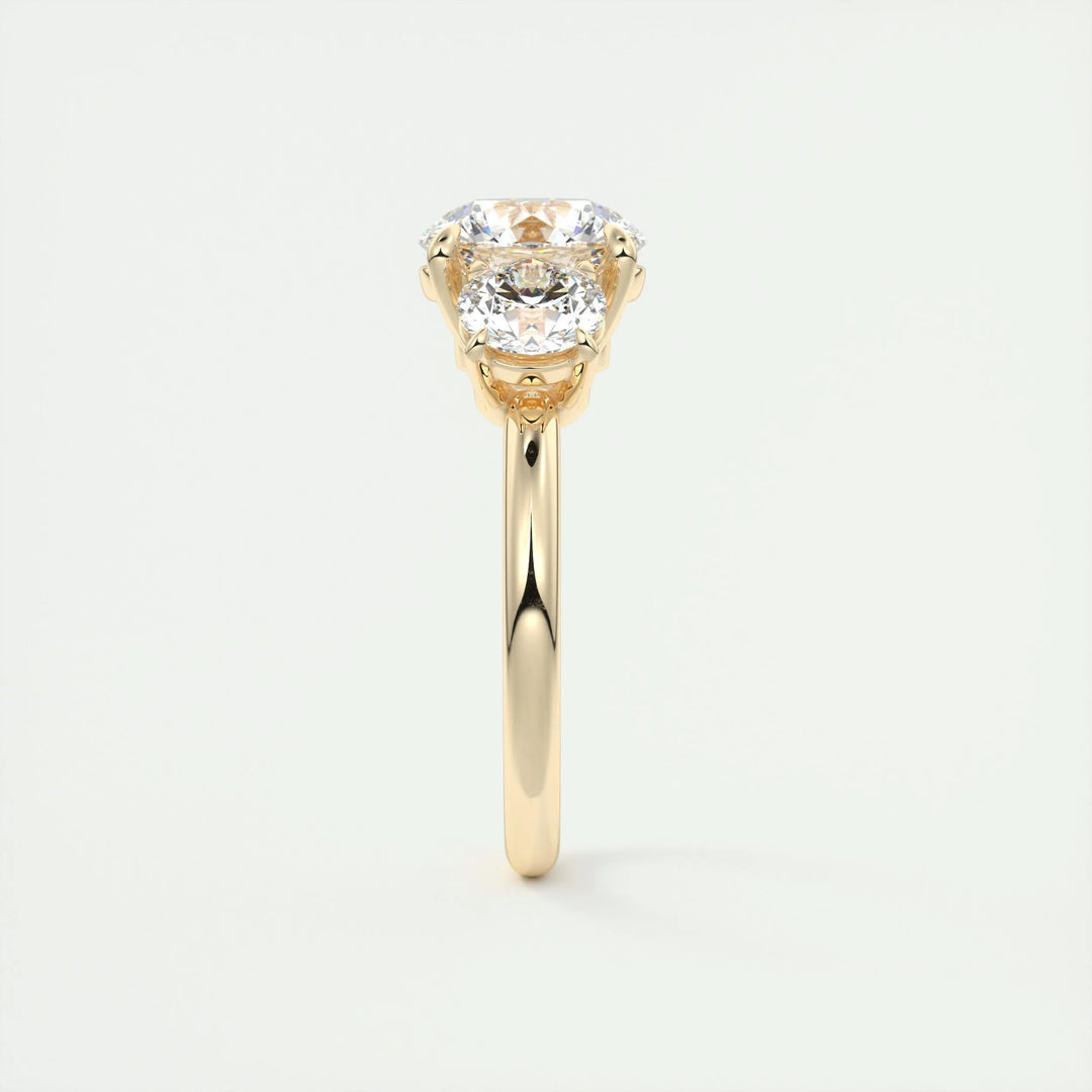 2ct Round Cut Three Stone F - VS1 Diamond Lab Grown Engagement Ring - Doozy Diamonds