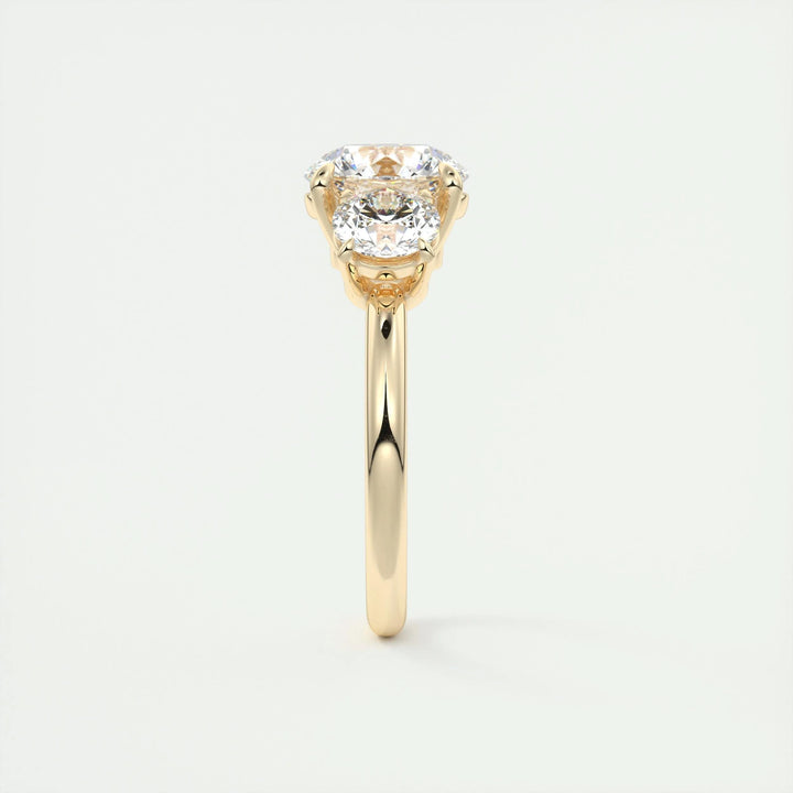 2ct Round Cut Three Stone F - VS1 Diamond Lab Grown Engagement Ring - Doozy Diamonds