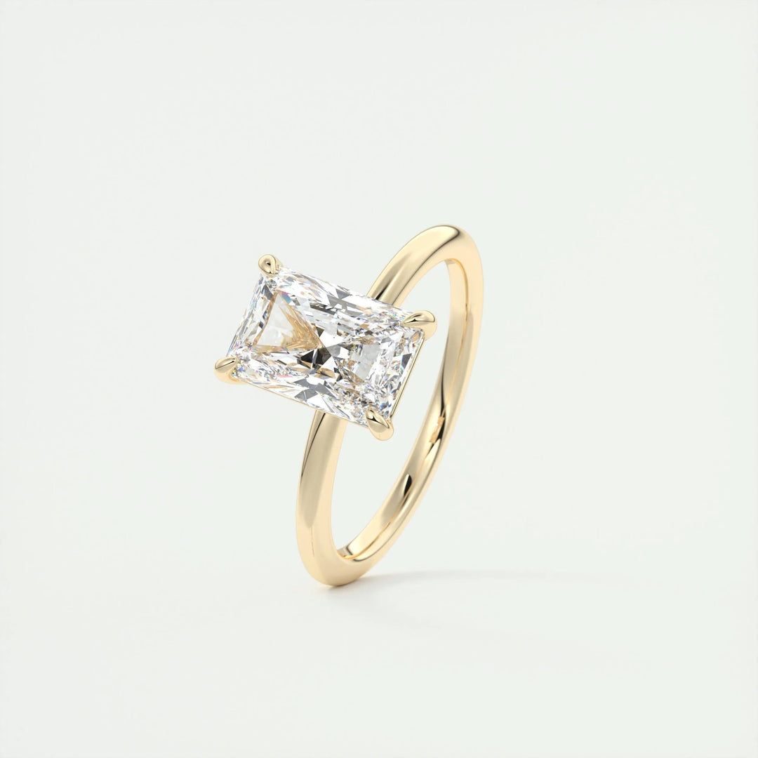 2ct Radiant F - VS1 Lag Grown Diamond Solitaire Engagement Ring - Doozy Diamonds