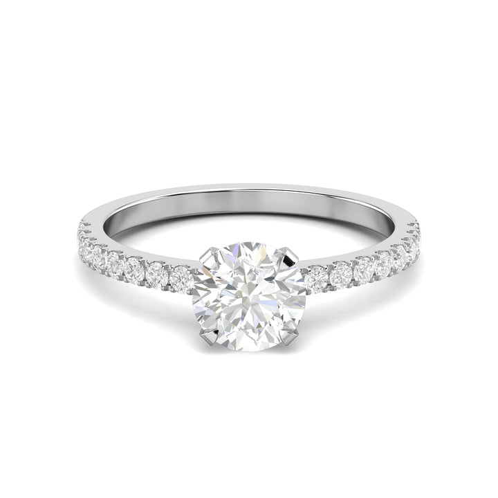 round pave bridal ring.