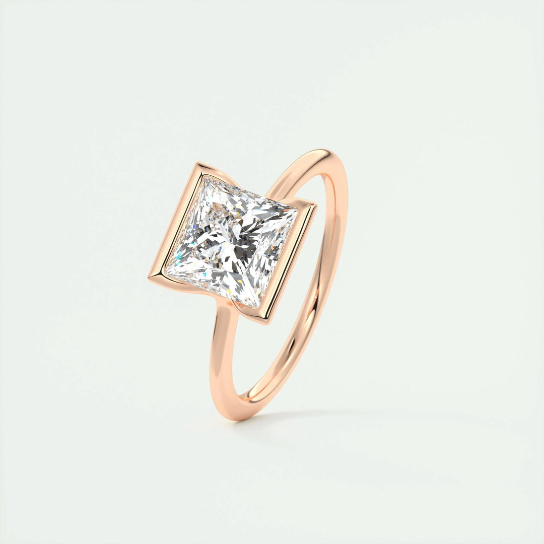 2ct Princess Cut Lab Grown Diamond Solitaire Engagement Ring - Doozy Diamonds