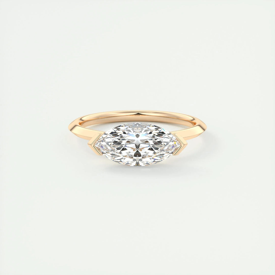 2ct Marquise F - VS1 Lab Grown Diamond Solitaire Engagement Ring - Doozy Diamonds