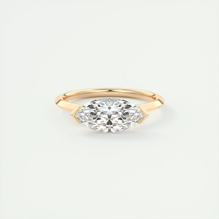 2ct Marquise F - VS1 Lab Grown Diamond Solitaire Engagement Ring - Doozy Diamonds