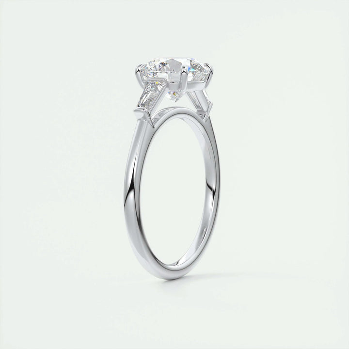 2ct Round F - VS1 Lab Grown Diamond Three Stones Engagement Ring - Doozy Diamonds