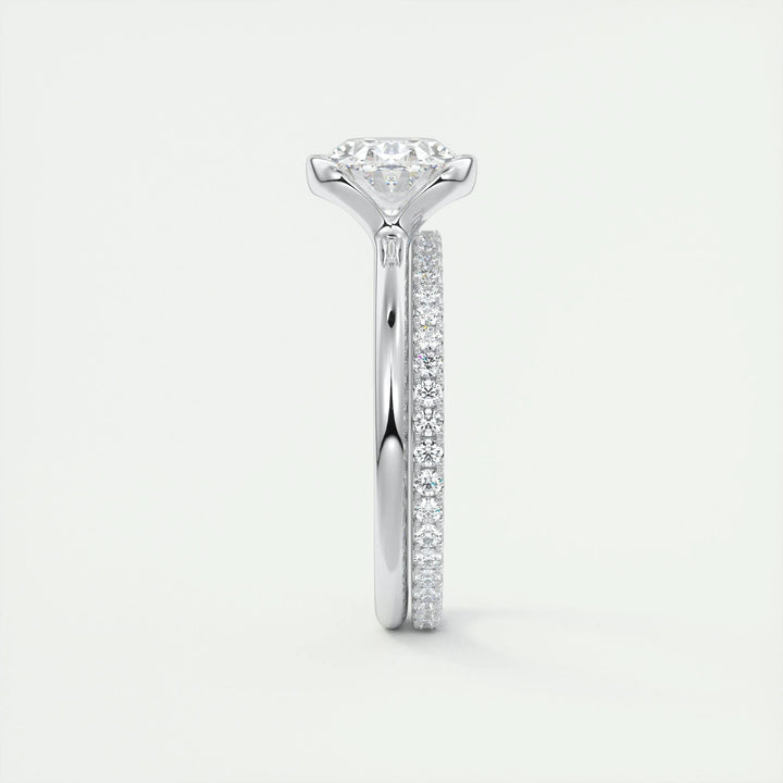 2ct Oval Cut Unique Bezel Lab Grown Diamond Solitaire Engagement Ring - Doozy Diamonds