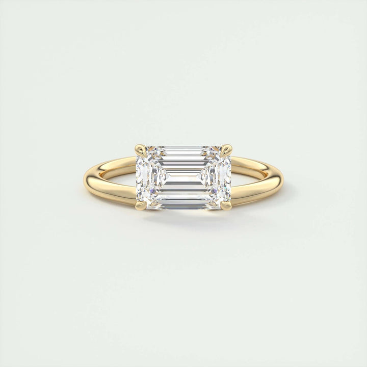 2ct Emerald Cut F - VS1 Lab Grown Diamond Solitaire Engagement Ring - Doozy Diamonds