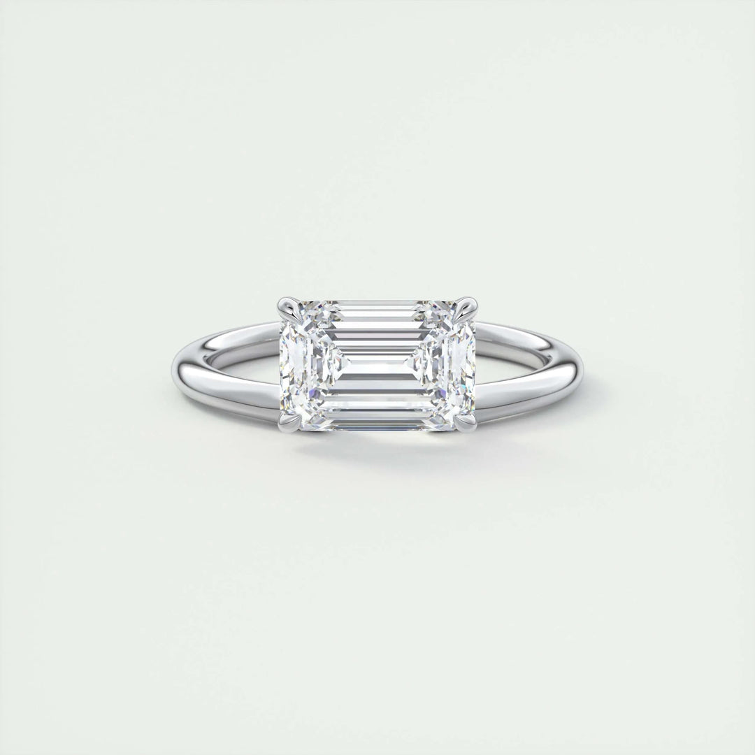 2ct Emerald Cut F - VS1 Lab Grown Diamond Solitaire Engagement Ring - Doozy Diamonds