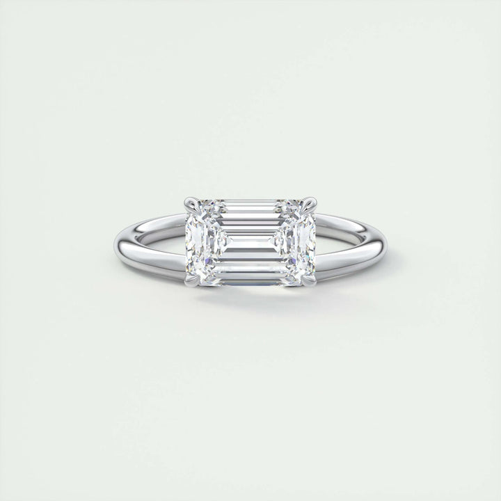 2ct Emerald Cut F - VS1 Lab Grown Diamond Solitaire Engagement Ring - Doozy Diamonds