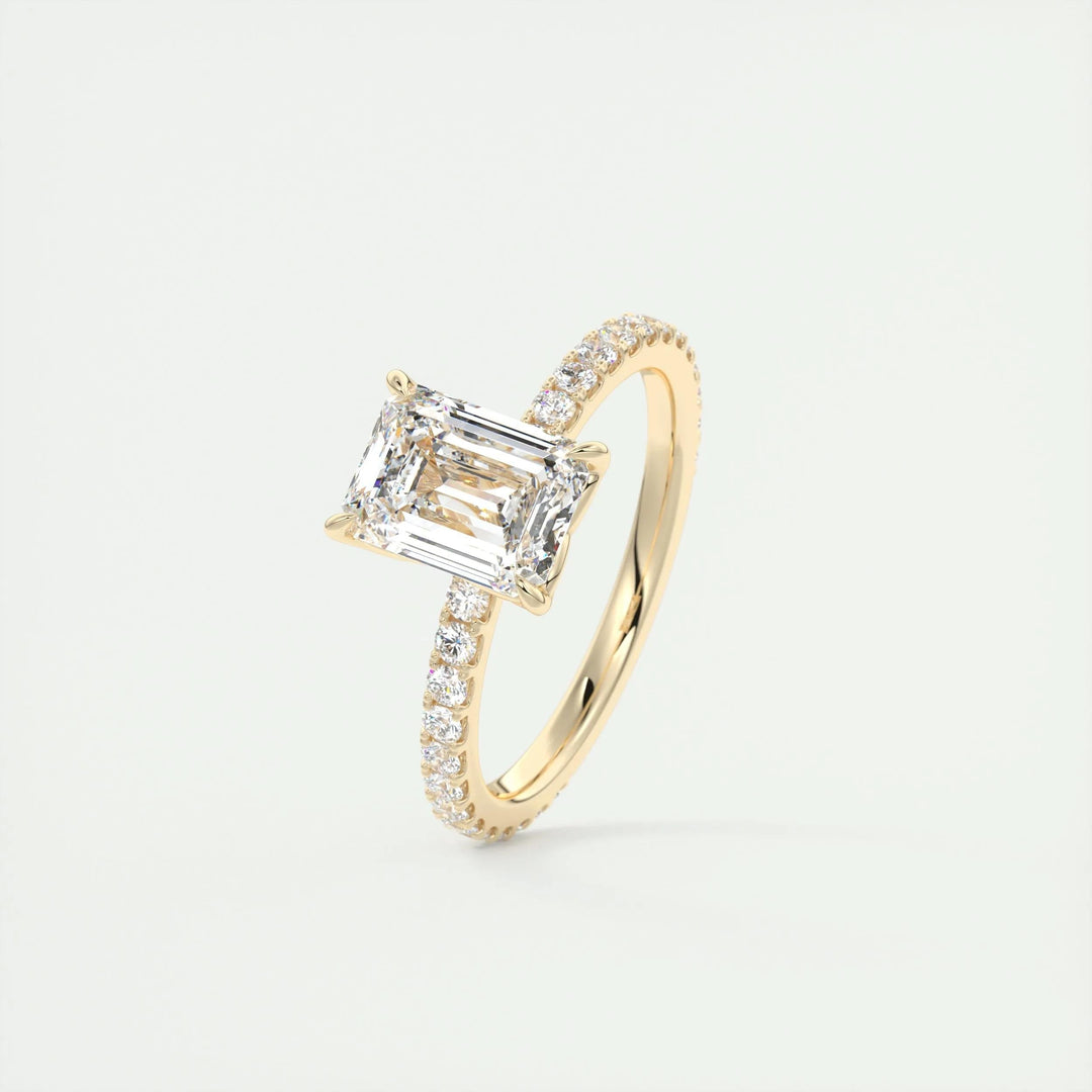 emerald pave diamond ring