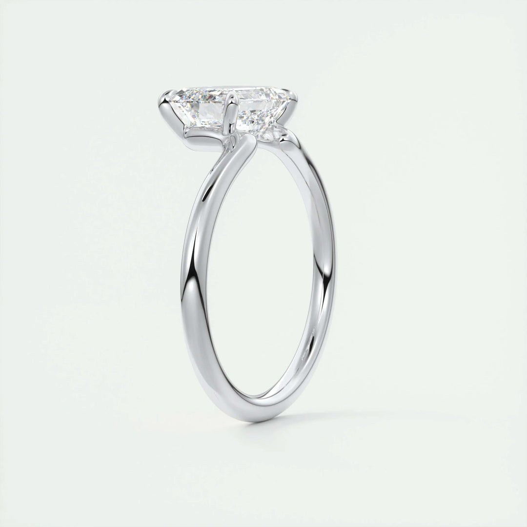 2ct Emerald Cut F - VS1 Lab Grown Diamond Solitaire Engagement Ring - Doozy Diamonds