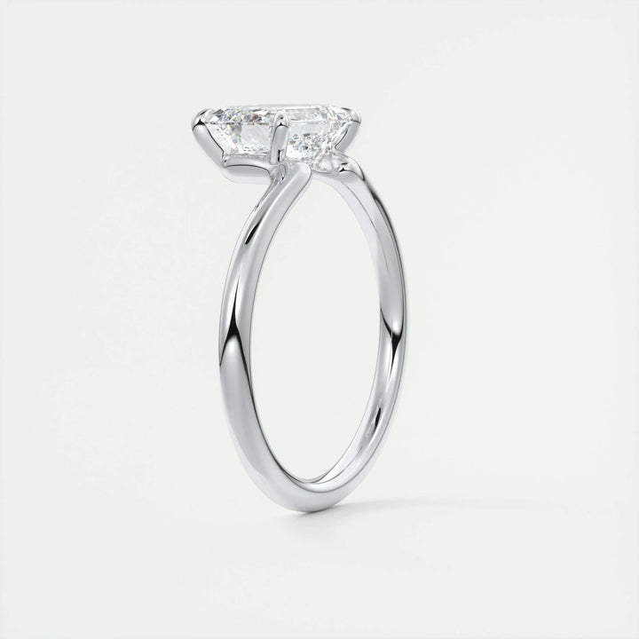 2ct Emerald Cut F - VS1 Lab Grown Diamond Solitaire Engagement Ring - Doozy Diamonds