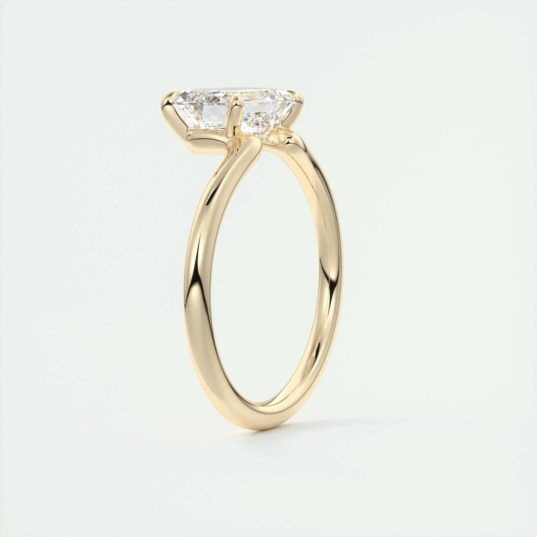 2ct Emerald Cut F - VS1 Lab Grown Diamond Solitaire Engagement Ring - Doozy Diamonds