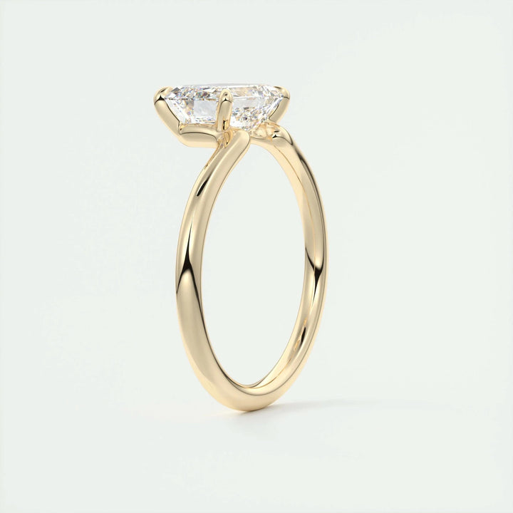 2ct Emerald Cut F - VS1 Lab Grown Diamond Solitaire Engagement Ring - Doozy Diamonds