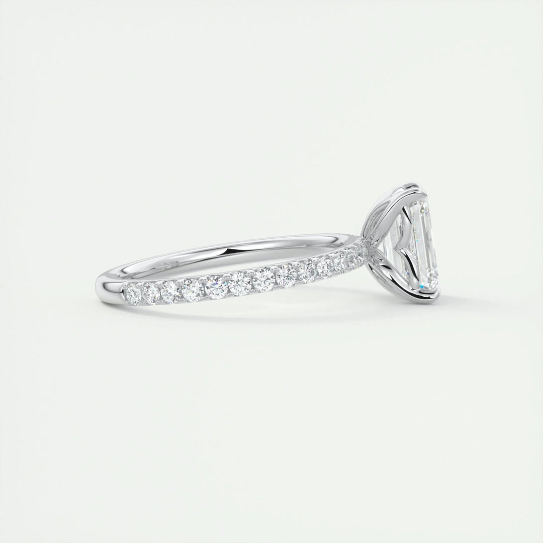 emerald pave band ring,
