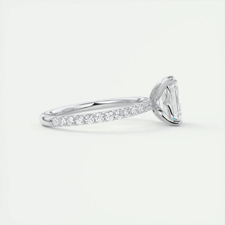 emerald pave band ring,