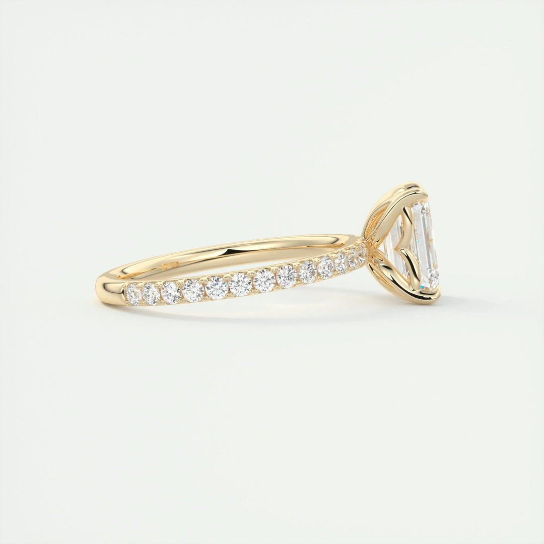 step cut diamond ring