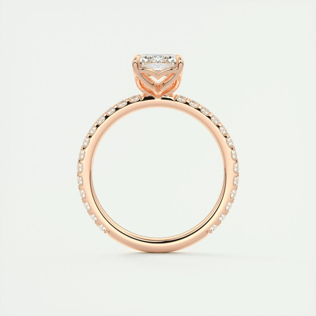 emerald shaped diamond ring