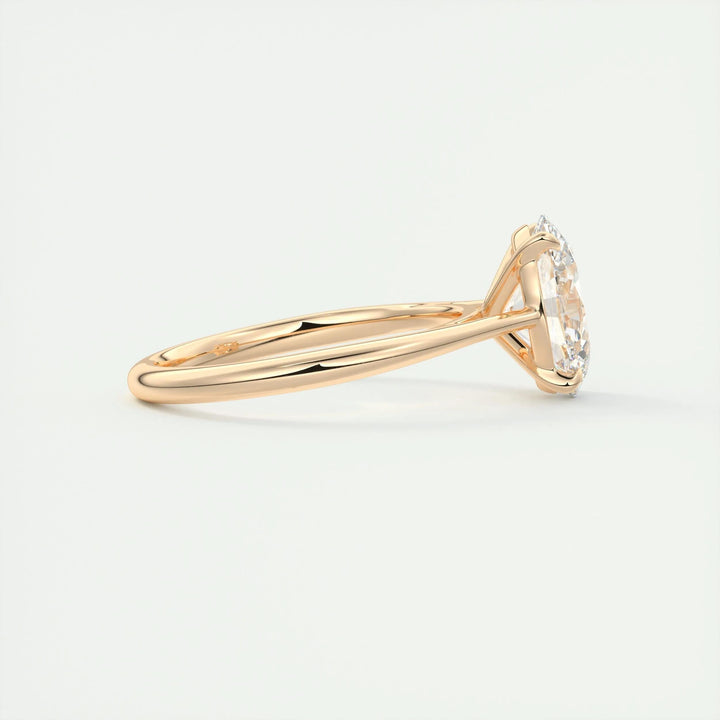 2ct Oval F - VS1 Lab Grown Diamond Solitaire Engagement Ring - Doozy Diamonds