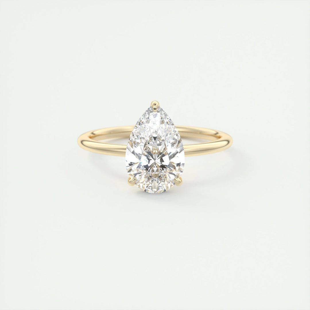 2ct Pear F - VS1 Lab Grown Diamond Solitaire Engagement Ring - Doozy Diamonds