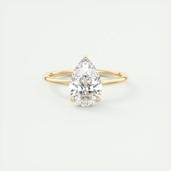 2ct Pear F - VS1 Lab Grown Diamond Solitaire Engagement Ring - Doozy Diamonds