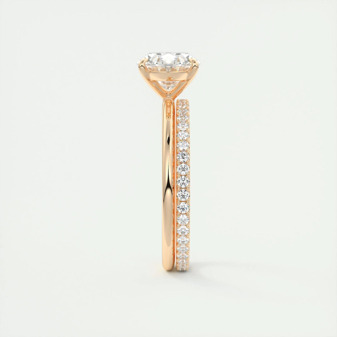 2ct East West Oval F - VS1 Lab Grown Diamond Solitaire Engagement Ring - Doozy Diamonds